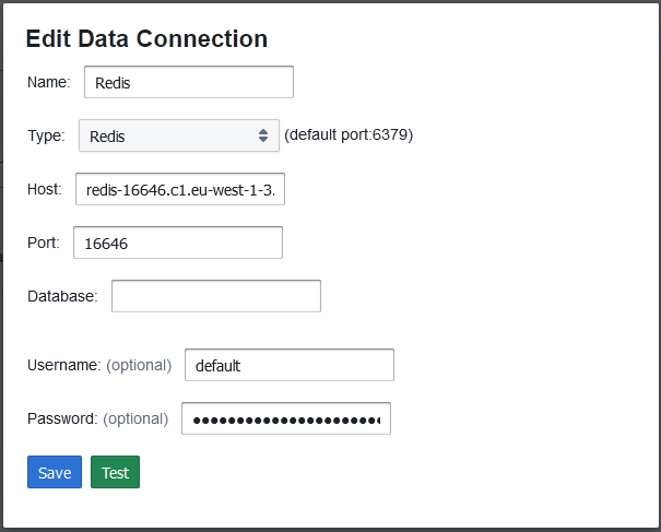 Create new Redis Connection