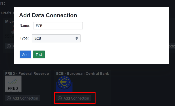 Add ECB Data Connection