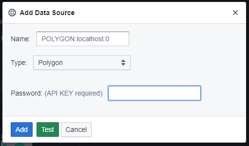 Add Polygon Data Connection