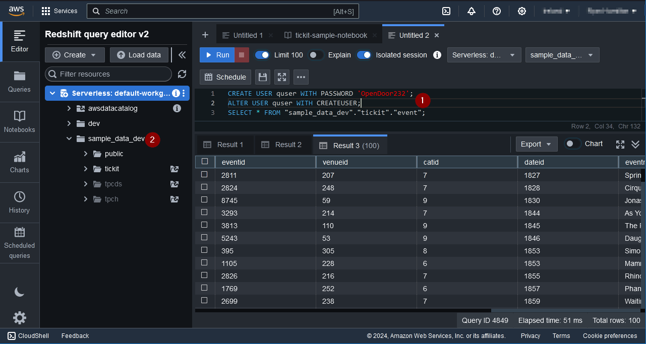 Redshift SQL to Add User
