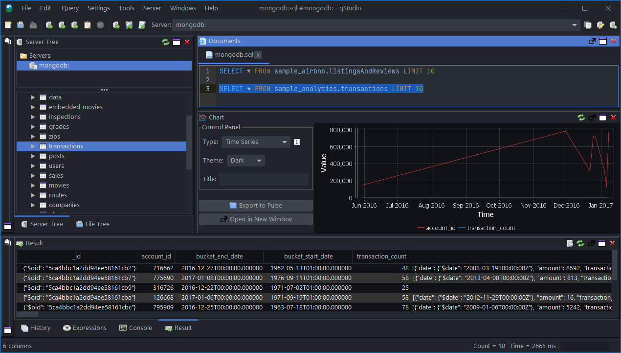 Run MongoDB Select