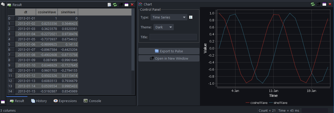 Run Timescale Select