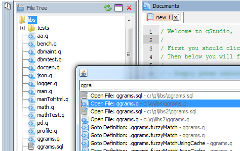 Searching for commands using the command bar, Opening a File.