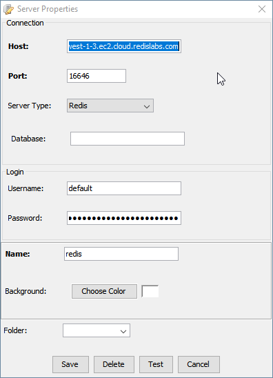 Create new Redis Connection